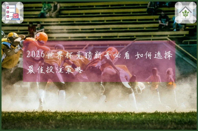 2026世界杯竞猜新手必看 如何选择最佳投注策略